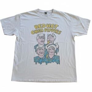 Red Hot Chili Peppers 2017 Tour Concert Tee Band Shirt – White Vintage-Style XXL